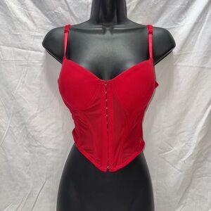 Say What? Red Corset Bra